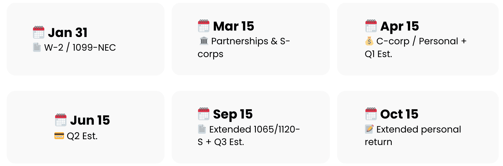 Important Tax Deadlines